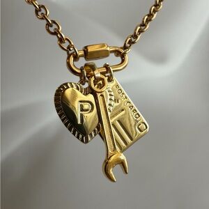 Gold Plated Charm Necklace Western